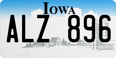IA license plate ALZ896