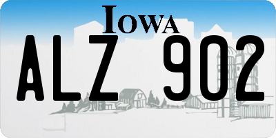 IA license plate ALZ902