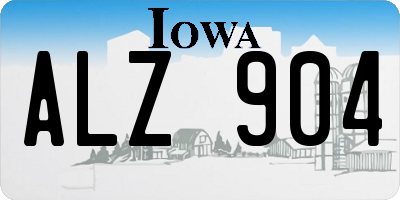 IA license plate ALZ904