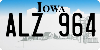 IA license plate ALZ964