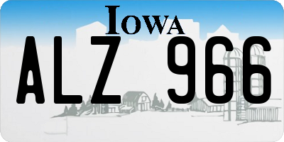 IA license plate ALZ966
