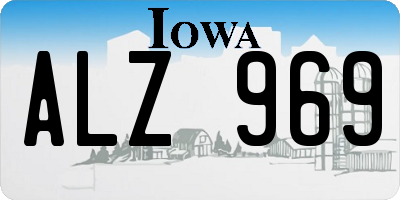 IA license plate ALZ969