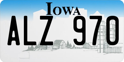 IA license plate ALZ970
