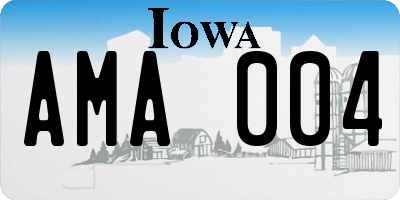 IA license plate AMA004