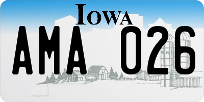 IA license plate AMA026