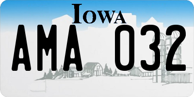 IA license plate AMA032