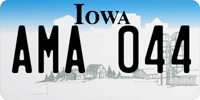 IA license plate AMA044