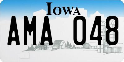 IA license plate AMA048