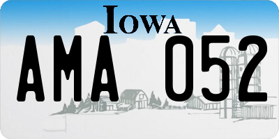 IA license plate AMA052