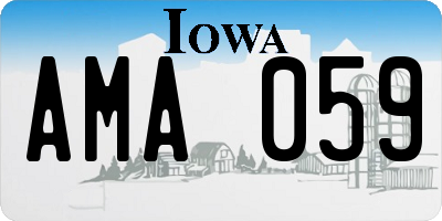 IA license plate AMA059