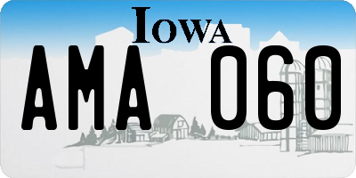 IA license plate AMA060