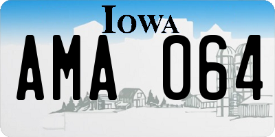 IA license plate AMA064