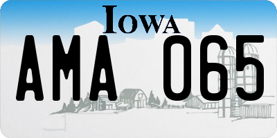 IA license plate AMA065