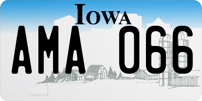 IA license plate AMA066