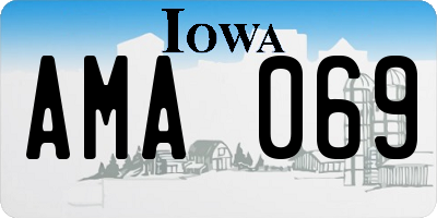 IA license plate AMA069