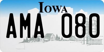 IA license plate AMA080