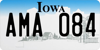 IA license plate AMA084
