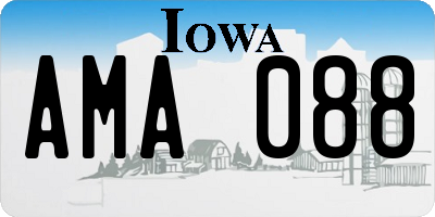 IA license plate AMA088