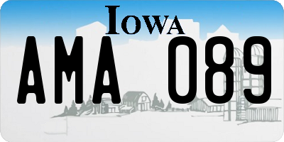 IA license plate AMA089