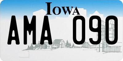 IA license plate AMA090