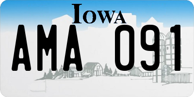 IA license plate AMA091