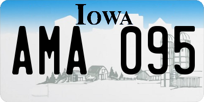 IA license plate AMA095