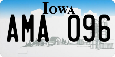 IA license plate AMA096