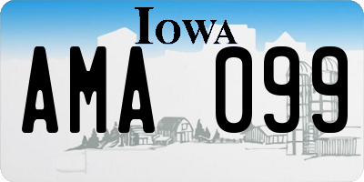 IA license plate AMA099