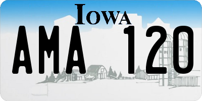 IA license plate AMA120