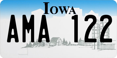 IA license plate AMA122