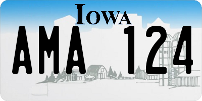 IA license plate AMA124