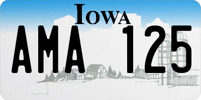 IA license plate AMA125