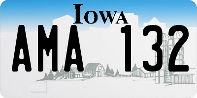 IA license plate AMA132