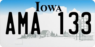 IA license plate AMA133