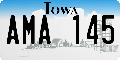 IA license plate AMA145