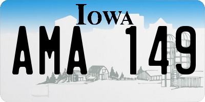 IA license plate AMA149