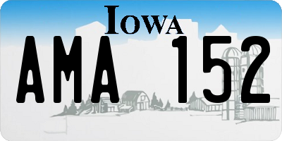 IA license plate AMA152