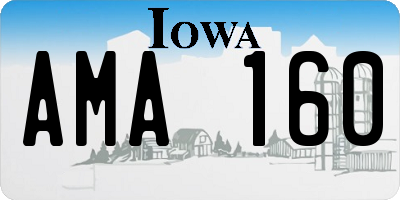 IA license plate AMA160