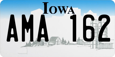 IA license plate AMA162