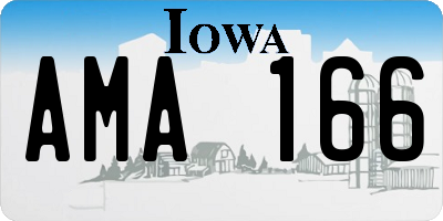 IA license plate AMA166