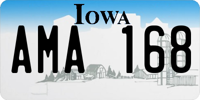 IA license plate AMA168