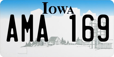 IA license plate AMA169