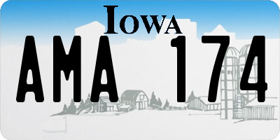 IA license plate AMA174