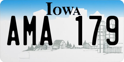 IA license plate AMA179