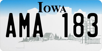 IA license plate AMA183