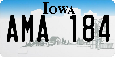 IA license plate AMA184