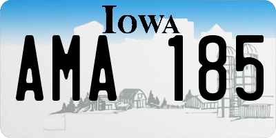 IA license plate AMA185