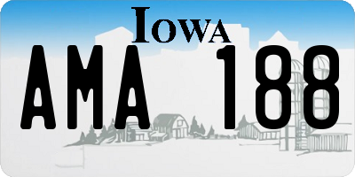 IA license plate AMA188