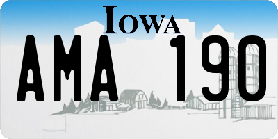 IA license plate AMA190