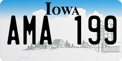IA license plate AMA199